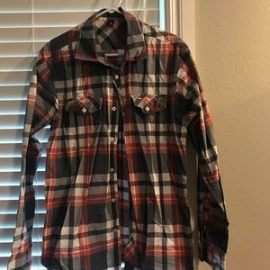RVCA Long Sleeve Button Down Shirt